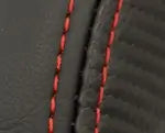 Black w/ Red Stitch
