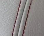White w/ Black Stitch